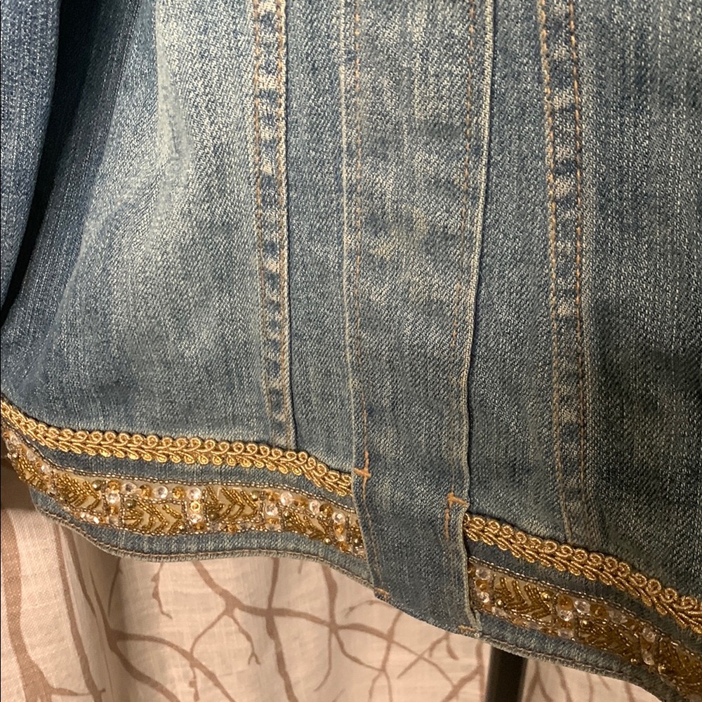 INC Embellished Denim Jacket - Picture 4 of 5
